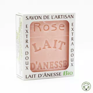 Savon au lait d'ânesse Bio - Rose