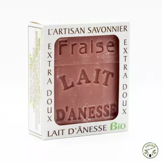 Savon au lait d'ânesse Bio - Fraise