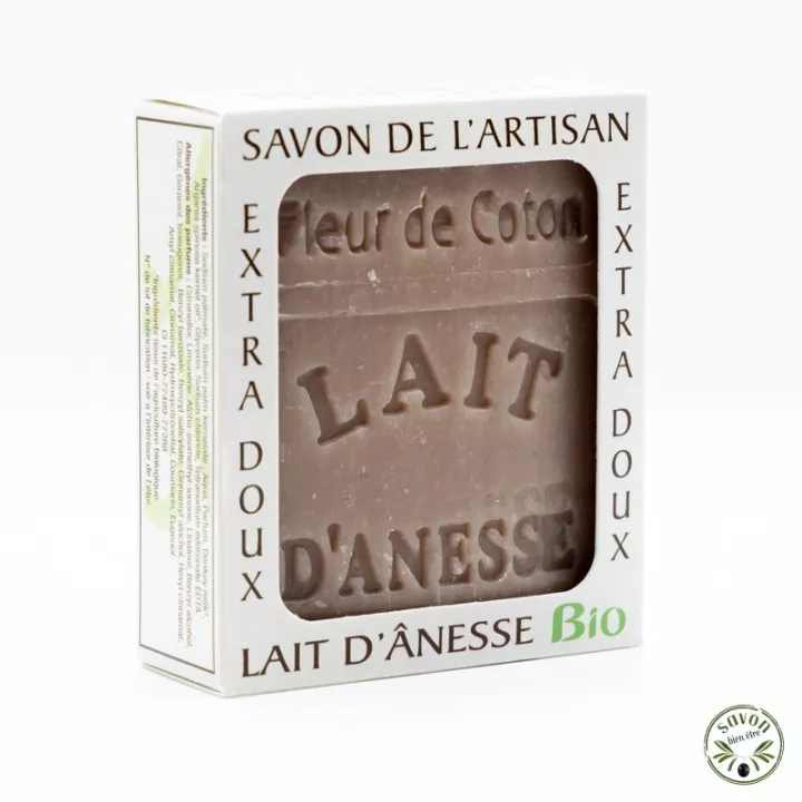 Savon au lait d'ânesse Bio - Fleur de coton
