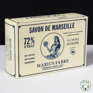 Savon de Marseille Cubes 400g Olive - Marius Fabre - Pacote de 6